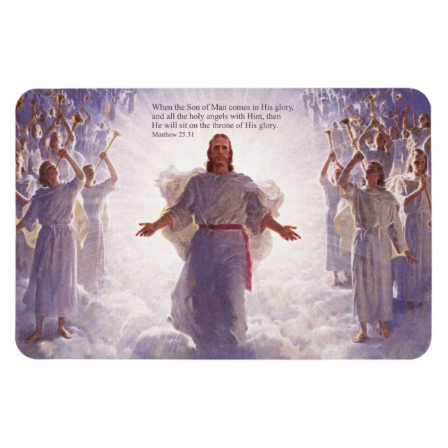 Jesus & seine Engel 1 Premium Magnet (Horizontal)