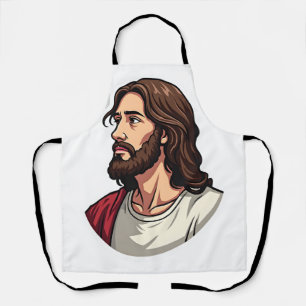 Jesus Seitenprofil Vintage Gravur T-Shirt 2 Schürze