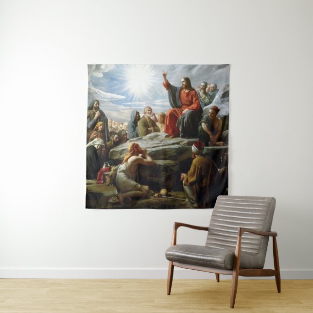 Jesus, Sermon auf dem Berg, Wandteppich (Beispiel)