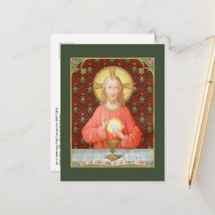 Jesus setzt die Heilige Kommunion ein (SAU 045) Postkarte