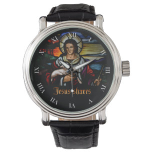 Jesus Shaves Watch Face Armbanduhr