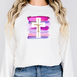 Jesus Shirt Brush Strokes Christlich Sweatshirt