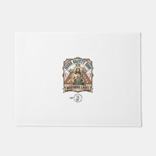 Jesus-Sicherheitsschild Warnschild Jesus-Sicherhei Fußmatte