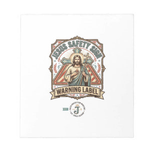 Jesus-Sicherheitsschild Warnschild Jesus-Sicherhei Notizblock
