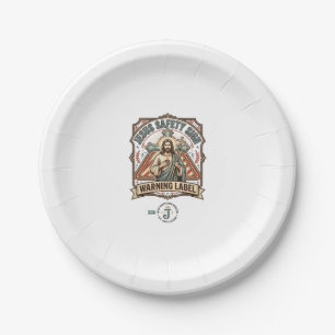 Jesus-Sicherheitsschild Warnschild Jesus-Sicherhei Pappteller