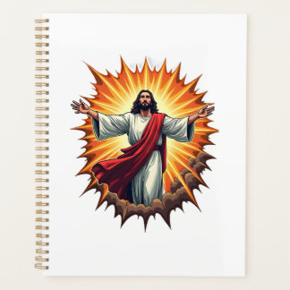 Jesus-Sieg-Burst-Vintage-Stickerei-Shirt Planer
