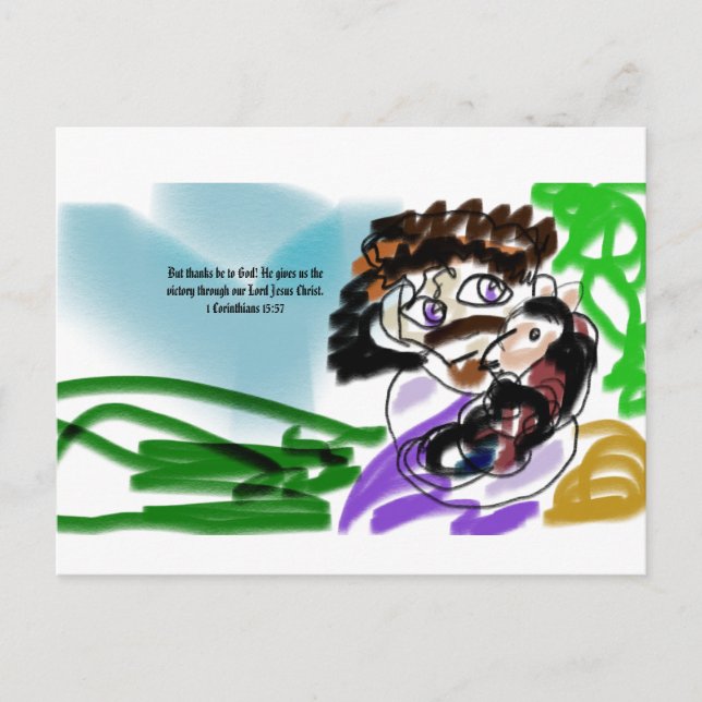 Jesus Sieg Postkarte (Vorderseite)