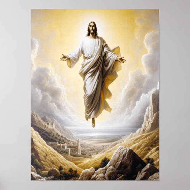 Jesus siegreich am Himmelstor Poster (Vorne)