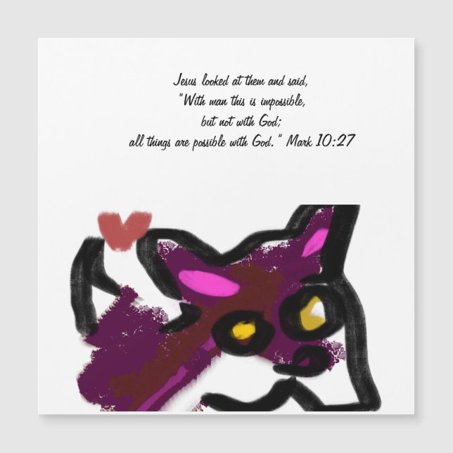 Jesus sieht aus magnetkarte (Vorderseite)