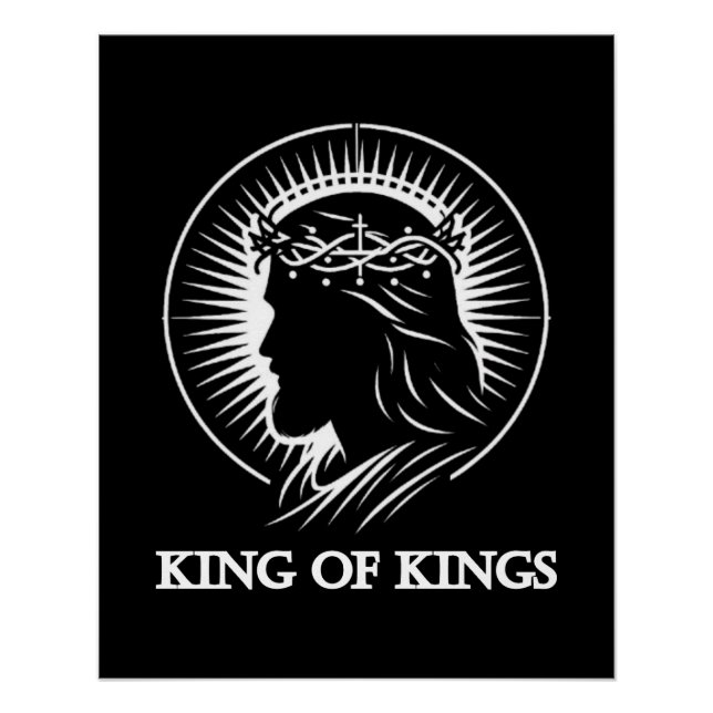 Jesus Silhouette König der Könige  Poster (Vorderseite)