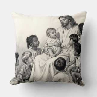 Jesus Sitting with Children Kissen