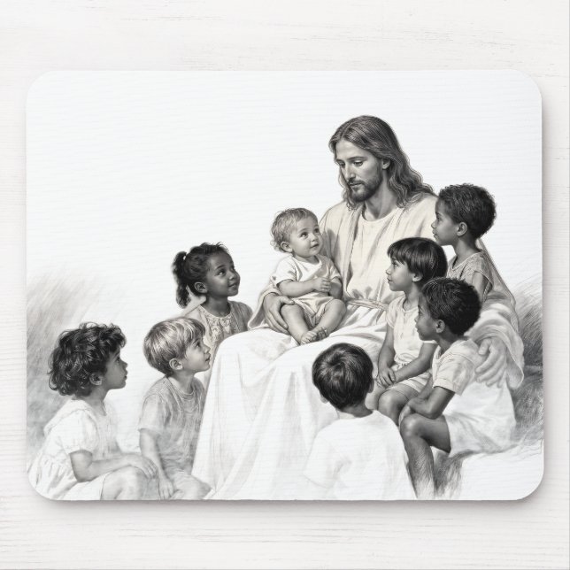 Jesus Sitting with Children Mousepad (Vorne)