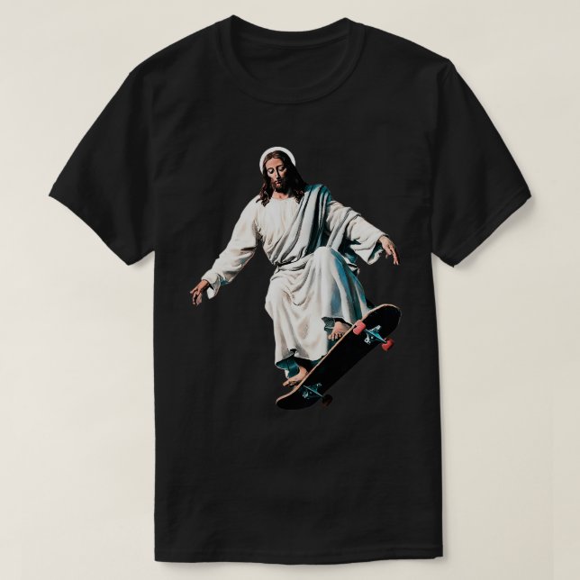 Jesus Skate Jesus Skateboard Jesus Skateboard T-Shirt (Design vorne)