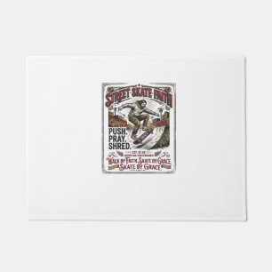 Jesus Skate Longboard Shirt Christlich Fußmatte