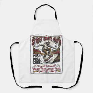 Jesus Skate Longboard Shirt Christlich Schürze