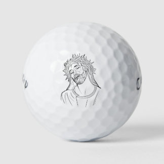 Jesus Sketch Golfball