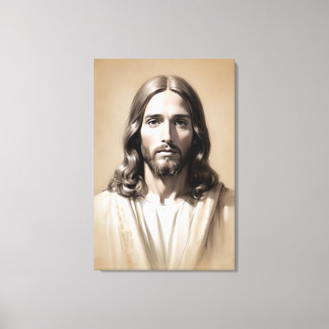Jesus-Skizze 6 Leinwanddruck (Vorderseite)