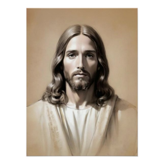 Jesus-Skizze 6 Poster (Vorderseite)
