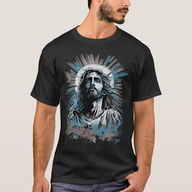 Jesus Sohn Gottes Licht der Welt T-Shirt (Vorderseite)