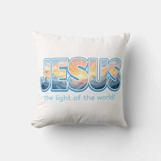 Jesus Sonnenaufgang Kissen (Vorderseite)
