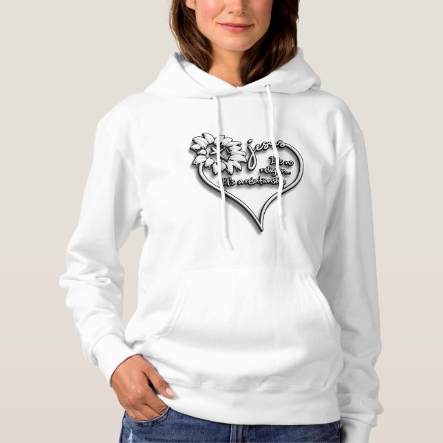 Jesus, Sonnenblume und kreuz-grafische Print Crop Hoodie (Vorderseite)