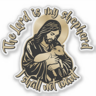 Jesus Sorgender Hirte Aufkleber