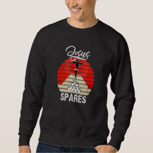 Jesus spares Bowling Art Cool Bowl Hobbies Bo Sweatshirt