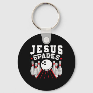 Jesus Spares Funny Christlicher Bowling Schlüsselanhänger