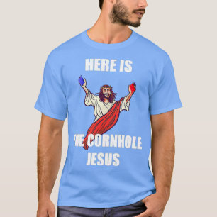 Jesus spielen Cornhole Jesus Christus T-Shirt