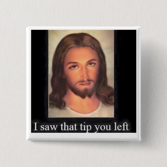 Jesus spitzt 20% button (Vorderseite)