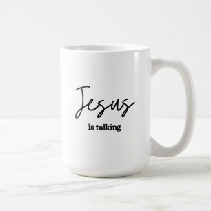 Jesus spricht über Tasse der Bibelwissenschaft