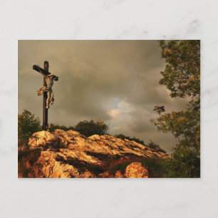 Jesus starb am Kreuz Postkarte