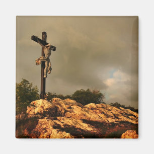 Jesus starb auf dem Kreuz Magnet