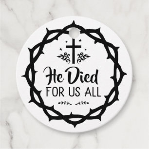 Jesus starb für uns alle geschenkanhänger