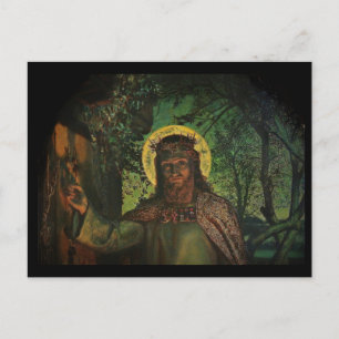 Jesus steht an der Tür und klopft Postkarte