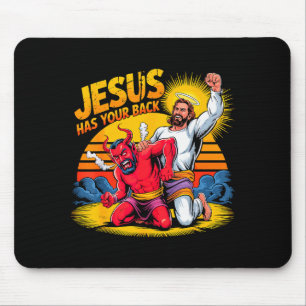Jesus steht hinter dir, christlicher Glaube Mousepad