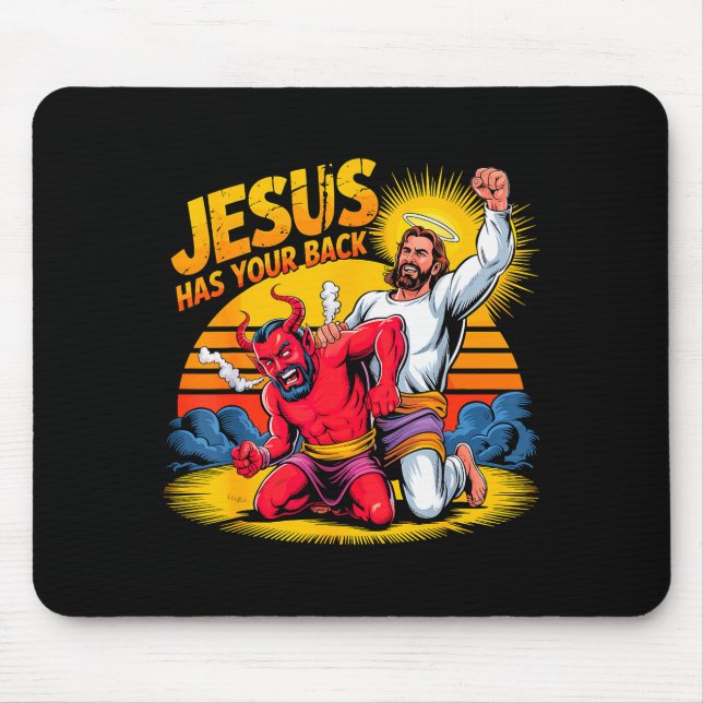 Jesus steht hinter dir, christlicher Glaube  Mousepad (Vorne)
