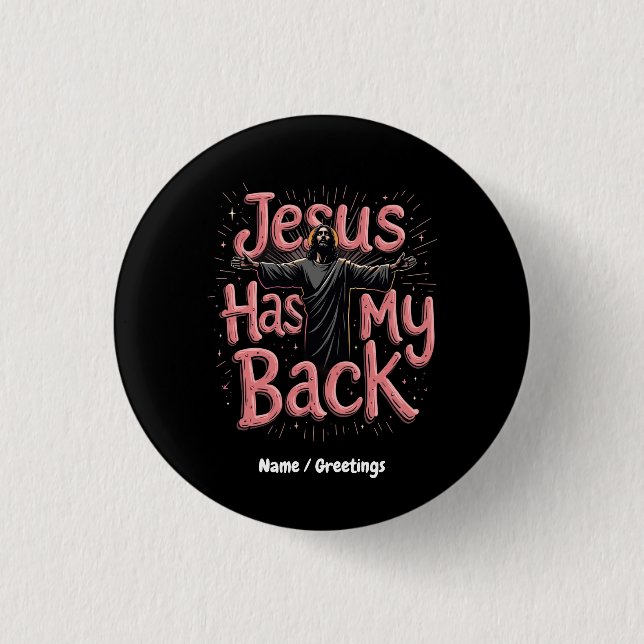 Jesus steht hinter mir Glaube, Hoffnung, die Kraft Button (Vorderseite)