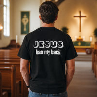 Jesus steht hinter mir Schwarz-Weiß-Christlich