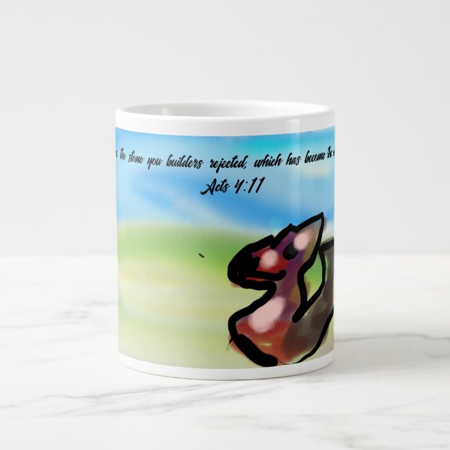 Jesus Stein  Jumbo-Tasse (Vorderseite)