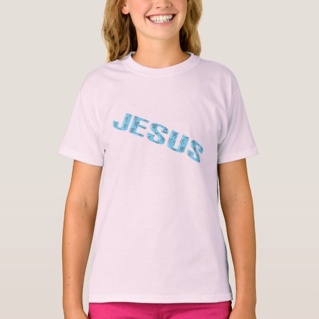 Jesus-sternblau T-Shirt (Vorderseite)