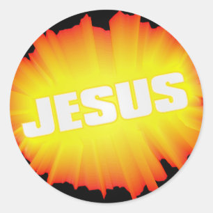 JESUS-Sticker Runder Aufkleber