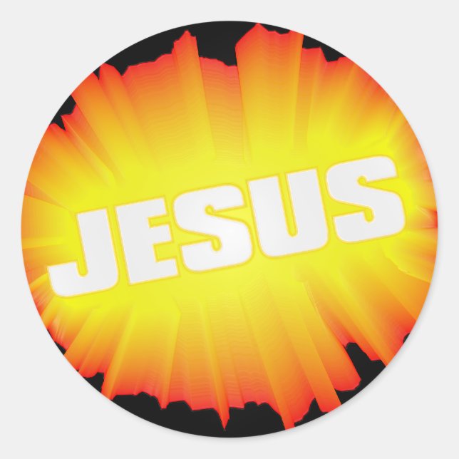 JESUS-Sticker Runder Aufkleber (Vorderseite)