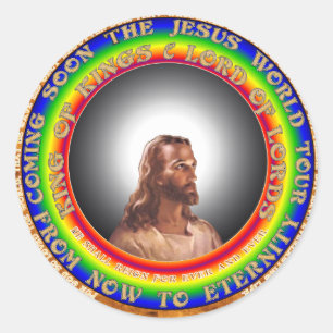 Jesus Sticker. Runder Aufkleber