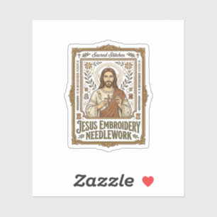 Jesus Stickerei Nadelarbeit Jesus Stickerei Nadel Aufkleber