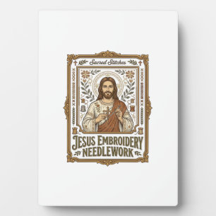 Jesus Stickerei Nadelarbeit Jesus Stickerei Nadel Fotoplatte