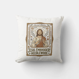 Jesus Stickerei Nadelarbeit Jesus Stickerei Nadel Kissen