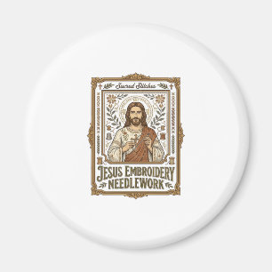 Jesus Stickerei Nadelarbeit Jesus Stickerei Nadel Magnet
