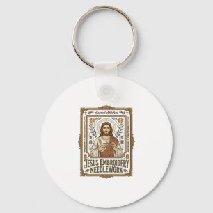 Jesus Stickerei Nadelarbeit Jesus Stickerei Nadel Schlüsselanhänger