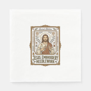 Jesus Stickerei Nadelarbeit Jesus Stickerei Nadel Serviette